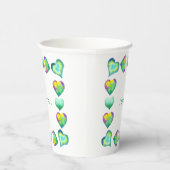 Minimalistisch romanticus Ik hou van je Valentijns Papieren Bekers (Rechts)