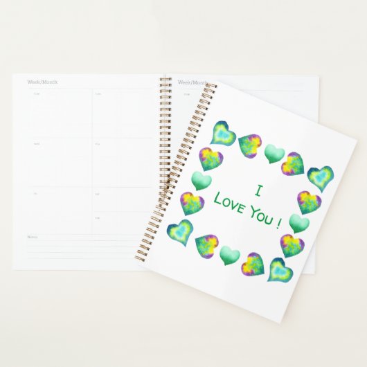 Minimalistisch romanticus Ik hou van je Valentijns Planner (Display)