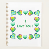 Minimalistisch romanticus Ik hou van je Valentijns Planner (Voorkant)