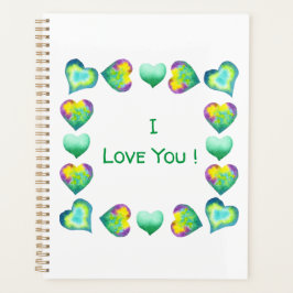 Minimalistisch romanticus Ik hou van je Valentijns Planner