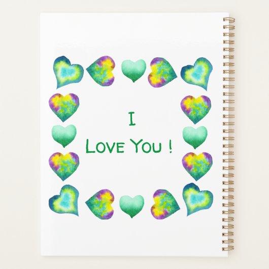 Minimalistisch romanticus Ik hou van je Valentijns Planner (Achterkant)