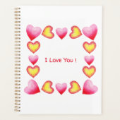 Minimalistisch romanticus Ik hou van je Valentijns Planner (Voorkant)