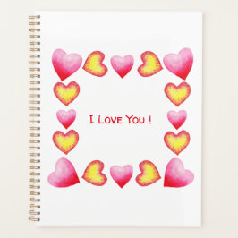 Minimalistisch romanticus Ik hou van je Valentijns Planner