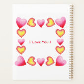Minimalistisch romanticus Ik hou van je Valentijns Planner (Achterkant)