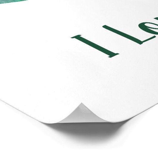 Minimalistisch romanticus Ik hou van je Valentijns Poster (Hoek)