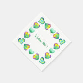 Minimalistisch romanticus Ik hou van je Valentijns Servet (Hoek)