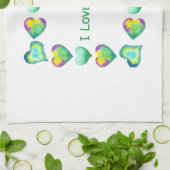 Minimalistisch romanticus Ik hou van je Valentijns Theedoek (Gevouwen)