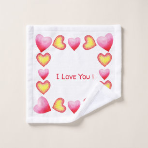 Minimalistisch romanticus Ik hou van je Valentijns Washandje