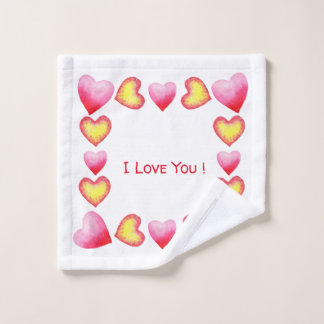 Minimalistisch romanticus Ik hou van je Valentijns Washandje