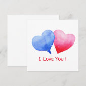 Minimalistisch romanticus Ik hou van jullie briefk (Voorkant / Achterkant)