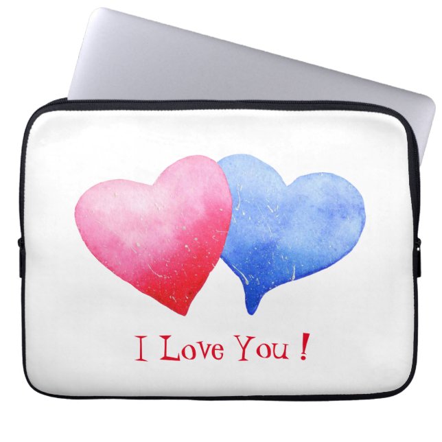 Minimalistisch romanticus waar ik van hou laptop sleeve (Voorkant)