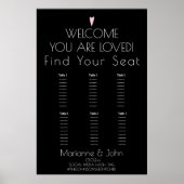 Minimalistisch Romantisch Heart Wedding Seding Cha Poster (Voorkant)