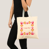 Minimalistisch Romantisch Ik Hou Van Jou Valenti Tote Bag (Voorkant (product))