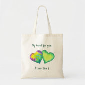 Minimalistisch Romantisch Ik Hou Van Jou Valenti Tote Bag (Voorkant)