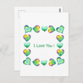 Minimalistisch Romantisch Ik Hou Van Jou Valentijn Briefkaart (Voorkant / Achterkant)