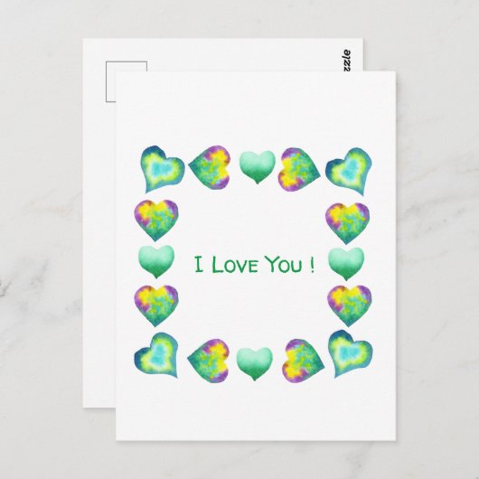 Minimalistisch Romantisch Ik Hou Van Jou Valentijn Briefkaart (Voorkant / Achterkant)