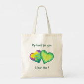 Minimalistisch Romantisch Ik Hou Van Jou Valentijn Tote Bag (Achterkant)