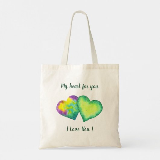 Minimalistisch Romantisch Ik Hou Van Jou Valentijn Tote Bag (Achterkant)
