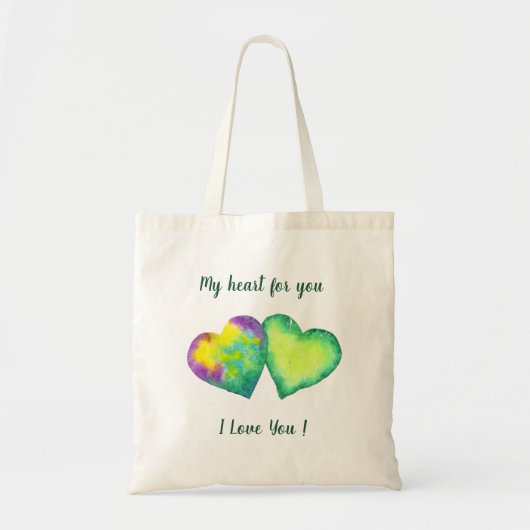 Minimalistisch Romantisch Ik Hou Van Jou Valentijn Tote Bag (Voorkant)