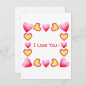 Minimalistisch Romantisch Ik Hou Van Jou Valentijn Uitnodiging Briefkaart (Voorkant / Achterkant)