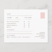 Minimalistisch Romantisch Paar Bloemen Boeket RSVP Briefkaart (Achterkant)