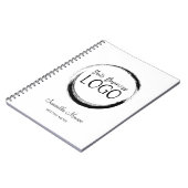 Minimalistisch Rond Bedrijfslogo Vergadering Notitieboek (Linkerzijde)