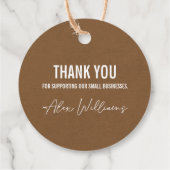 Minimalistisch Rond Logo Zakelijk Hanglabel Bedankjes Labels (Achterkant)