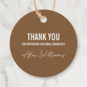 Minimalistisch Rond Logo Zakelijk Hanglabel Bedankjes Labels (Voorkant)