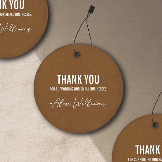 Minimalistisch Rond Logo Zakelijk Hanglabel Bedankjes Labels