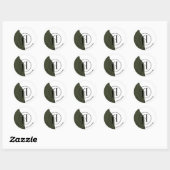 Minimalistisch Rond Logo Zakelijke Sticker (Vel)