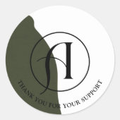 Minimalistisch Rond Logo Zakelijke Sticker (Voorkant)