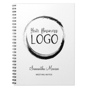 Minimalistisch Rond Zakelijk Logo Vergadering Notitieboek