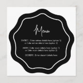 Minimalistisch ronddraaimenu zwart-wit menu (Voorkant)