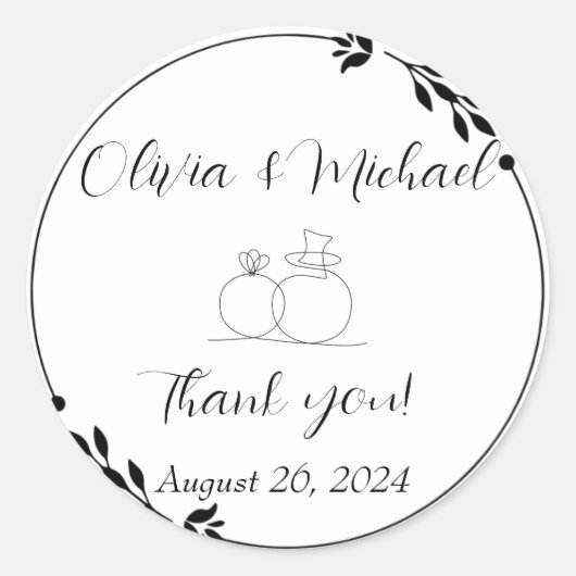 minimalistisch ronde sticker (Voorkant)