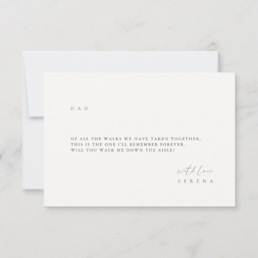 Minimalistisch rondlopen de Kaart van het Aisle-vo (Achterkant)