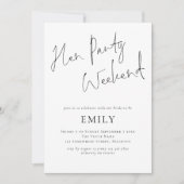 Minimalistisch rondwegweekend van de Hen Party om  Kaart (Voorkant)