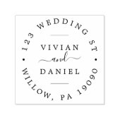 Minimalistisch rondzendadres  zelfinktende stempel (Design)