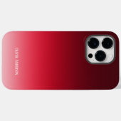 Minimalistisch rood Case-Mate iPhone case (Achterkant (horizontaal))