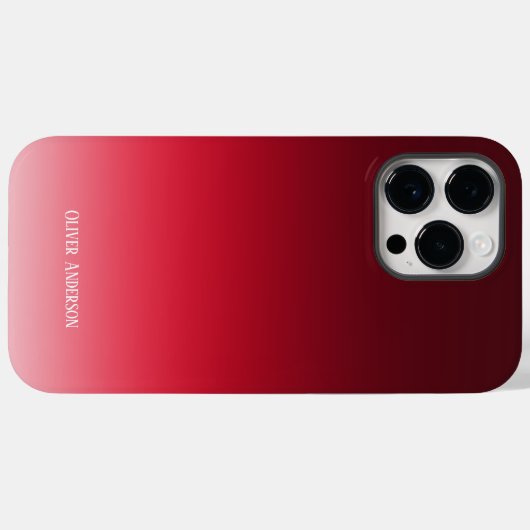 Minimalistisch rood Case-Mate iPhone case (Achterkant (horizontaal))