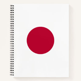 Minimalistisch rood cirkelontwerp spiraal notitieboek