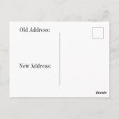 Minimalistisch Rood en Geel Wildflower Nieuw adres Briefkaart (Achterkant)