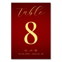 Minimalistisch rood en goud Monogram Elegante brui