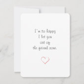 Minimalistisch rood en wit Valentijnsdag hart Feestdagenkaart (Voorkant)