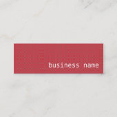 Minimalistisch rood en zwart Visitekaartje (Voorkant)