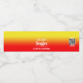 Minimalistisch rood geel verloop elementair logo waterfles etiket (Enkel label)