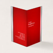 Minimalistisch rood grijs Verticaal Modern Visitekaartje (Buitenkant)