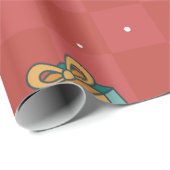 Minimalistisch rood kerstfeest cadeaupapier (Rol Hoek)