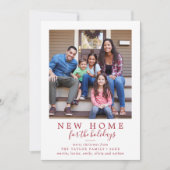 Minimalistisch rood nieuw startpunt voor Feestdage Feestdagenkaart (Voorkant)