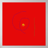 Minimalistisch rood poster (Voorkant)