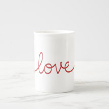 Minimalistisch Rood Script Liefde Continue Lijn Ku